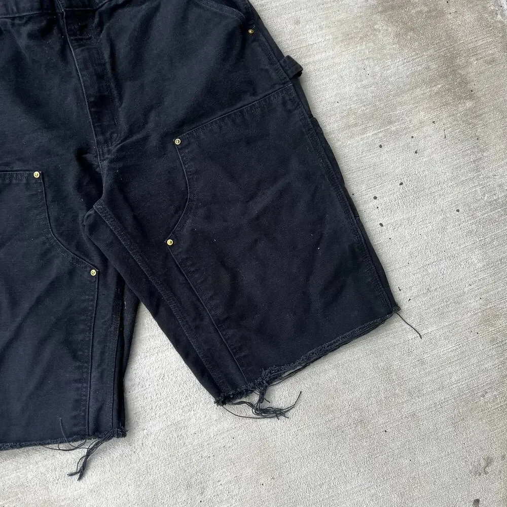 Carhartt black double knee work wear carpenter shorts